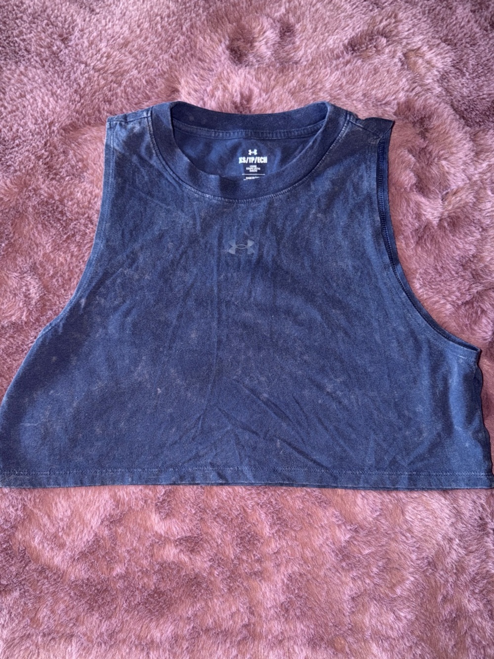 XS Under Armour Navy Blue Cropped Athletic Tank